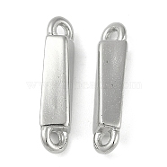 CCB Plastic Connector Charms, Twist Cuboid, Platinum, 18x4x4mm, Hole: 1.5mm(CCB-G020-20P)