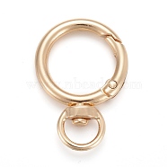 Alloy Swivel Clasps, Swivel Snap Hook, for Handbag Ornaments Decoration, Cadmium Free & Lead Free, Ring, Golden, 40x27x5.5mm, Hole: 10x5mm(X-KEYC-H109-01G)