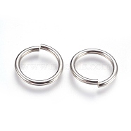 304 Stainless Steel Open Jump Rings, Stainless Steel Color, 10 Gauge, 22x2.5mm, Inner Diameter: 17mm, 100pcs/bag(STAS-P212-25P-19)