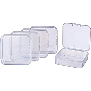 Plastic Bead Storage Containers, Square, Clear, 6.4x6.3x2cm, 18pcs/set(CON-BC0004-67)