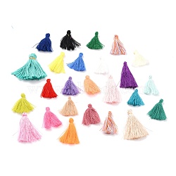 Polyester Tassel Pendants, Mixed Color, 30~45x15~30x4~10mm(FIND-XCP0001-15)