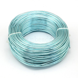 Round Aluminum Wire, Bendable Metal Craft Wire, for DIY Jewelry Craft Making, Pale Turquoise, 9 Gauge, 3.0mm, 25m/500g(82 Feet/500g)(AW-S001-3.0mm-24)