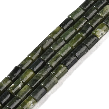 Natural Xinyi Jade/Chinese Southern Jade Beads Strands, Column, 7.5~8.5x5~6mm, Hole: 1mm, about 45~46pcs/strand, 14.69~15.04 inch(37.3~38.2cm)