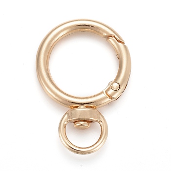 Alloy Swivel Clasps, Swivel Snap Hook, for Handbag Ornaments Decoration, Cadmium Free & Lead Free, Ring, Golden, 40x27x5.5mm, Hole: 10x5mm