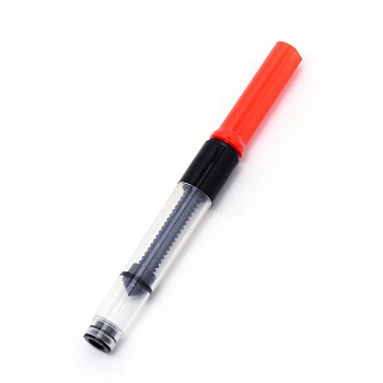 Plastic Fountain Pen Ink Converter, Spiral Methodology, Ink Pen Tool, Column, Red, 70x8mm, Hole: 3mm