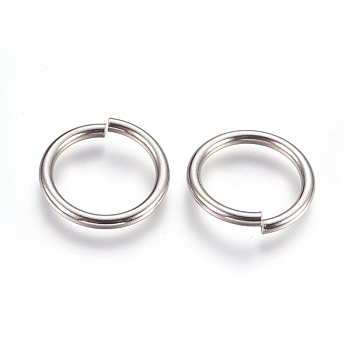 304 Stainless Steel Open Jump Rings, Stainless Steel Color, 10 Gauge, 22x2.5mm, Inner Diameter: 17mm, 100pcs/bag