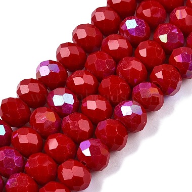 Crimson Rondelle Glass Beads