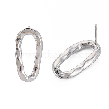 304 Stainless Steel Twist Oval Stud Earrings for Women(EJEW-N016-020P)-4
