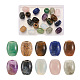 Craftdady 20Stk. 10 europäische Perlen aus natürlichen und synthetischen gemischten Edelsteinen(G-CD0001-06)-1