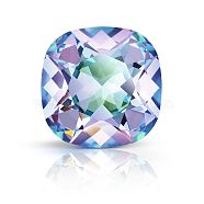 Preciosa&reg MAXIMA Crystal Fancy Stones, Czech Crystal, 435 36 132 Cushion Square, Aluminium Layer, 00030 265 Vitrail Light, 10x10mm(X-PRC-FC10-00030-265)