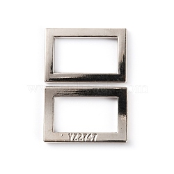 Alloy Buckles, Garment Accessories, Rectangle, Platinum, 18x26x2.5mm(DIY-WH0304-344C-P)