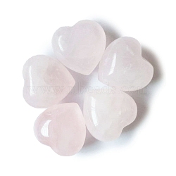 Natural Rose Quartz Healing Stones, Heart Love Stones, Pocket Palm Stones for Reiki Ealancing, 15x15x10mm(PW-WG33638-01)