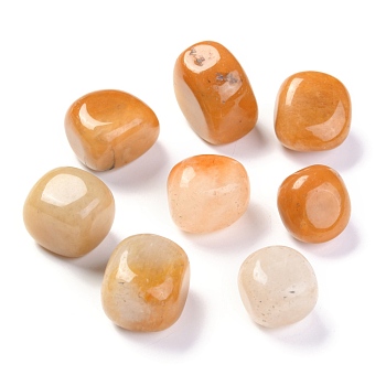 Natural Topaz Jade Beads, Healing Stones, for Energy Balancing Meditation Therapy, No Hole, Nuggets, Tumbled Stone, Vase Filler Gems, 22~30x19~26x18~22mm, about 70pcs/1000g
