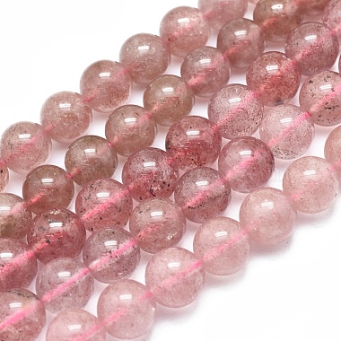 10mm Round Strawberry Quartz Beads