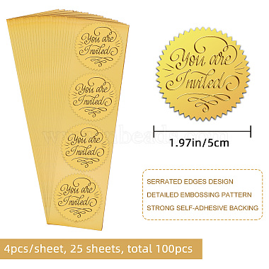 Self Adhesive Gold Foil Embossed Stickers(DIY-WH0211-334)-2