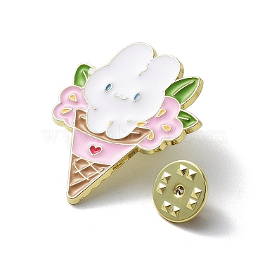 Zinc Alloy Animal Ice Cream Enamel Pin Brooch(JEWB-M036-01A-G)-3