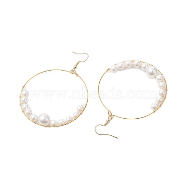 Shell Pearl Dangle Earring(EJEW-JE05912)-4