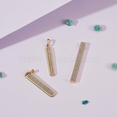 3Pcs Brass Micro Pave Clear Cubic Zirconia Pendants(JX131A)-4