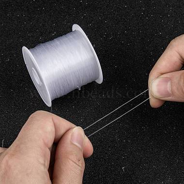0.6mm White Tone Beading Nylon Wire Fishing Line Wire, Size: about 0.6mm in  diameter, about 21.87 yards(20m)/roll