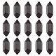 Faceted No Hole Natural Black Obsidian Beads(G-OC0003-60)-1