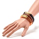 Acrylic & CCB Plastic Curved Tube Beads Stretch Bracelets Set for Women(X-BJEW-JB07318)-5
