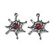 Alloy & Ruby Rhinestone Pendants(FIND-G118-07B-01)-1