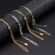 12Pcs 2 Style 304 Stainless Steel  Chain & Brass Cable Chain Bracelet Making(AJEW-NB0003-26)-4