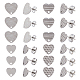 дикосметические 40шт. 4 стиль 304 серьги-гвоздики в форме сердца из нержавеющей стали(STAS-DC0014-82)-1