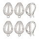 6Pcs Brass Micro Pave Clear Cubic Zirconia Twister Clasp(FIND-BC0004-02)-1