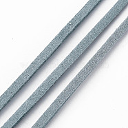 Faux Suede Cords, Faux Suede Lace, Light Steel Blue, 1/8 inch(3mm)x1.5mm, about 100yards/roll(91.44m/roll)(LW-S028-48)