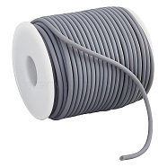 1 Roll PVC Tubular Solid Synthetic Rubber Cord, No Hole, Wrapped Around White Plastic Spool, Gray, 3mm, about 32.81 Yards(30m)/Roll(OCOR-NB0002-55A)