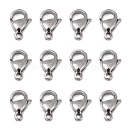 Polished 316 Surgical Stainless Steel Lobster Claw Clasps, Parrot Trigger Clasps, Stainless Steel Color, 11x7x3.5mm, Hole: 1mm(STAS-R072-12A)