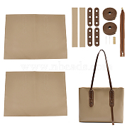DIY Imitation Leather Women's Tote Bag Making Kit, Including Bag Straps, Needle, Thread, Zipper, BurlyWood(DIY-WH0409-77D)