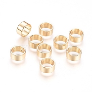 Brass Beads, Long-Lasting Plated, Column, Golden, Hole: 6.5mm, 8x4mm(KK-G383-01G-02)