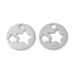 Alloy Pendants, Lead Free & Cadmium Free, Round, Platinum, 13x1.5mm, Hole: 1.7mm(FIND-Z014-01P)