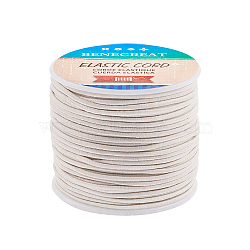 Elastic Cord, Polyester Outside and Latex Core, WhiteSmoke, 2mm, about 50m/roll, 1roll/box(EW-BC0002-22)