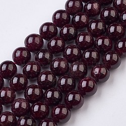 Natural Garnet Beads Strands, Round, 8mm, Hole: 1mm, about 49pcs/strand, 15.1 inch(38.5cm)(G-J376-37-8mm)