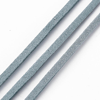 Faux Suede Cords, Faux Suede Lace, Light Steel Blue, 1/8 inch(3mm)x1.5mm, about 100yards/roll(91.44m/roll)