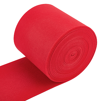 Non Woven Fabric Embroidery Needle Felt for DIY Crafts, Red, 140x3mm, about 6m/roll