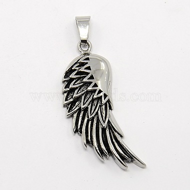 Antique Silver Wing Stainless Steel Big Pendants