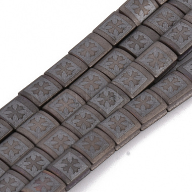 6mm Rectangle Non-magnetic Hematite Beads