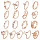 17Pcs 17 Style Crystal Rhinestone Teardrop & Star & Horse Eye Finger Rings Set(JR937A)-1
