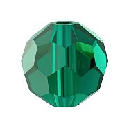 Preciosa&reg Crystal Beads, Czech Crystal, 451 19 602 Round, 50730 Emerald, 4mm, Hole: 1mm(Y-PRC-BB4-50730)