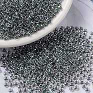 MIYUKI Round Rocailles Beads, Japanese Seed Beads, 8/0, (RR3204) Magic Smoke Patina Lined Crystal, 3mm, Hole: 1mm, about 422~455pcs/10g(X-SEED-G008-RR3204)