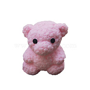TPR Stress Toy, Funny Fidget Sensory Toy, for Stress Anxiety Relief, Bear, Pearl Pink, 57x70x80mm(BEAR-PW0001-92B)