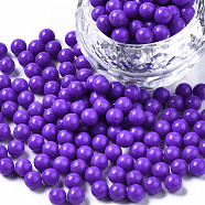 Plastic Water Soluble Fuse Beads, for Kids Crafts, DIY PE Melty Beads, Round, Blue Violet, 5mm(DIY-N002-017R)