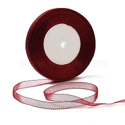 Organza Ribbon, Old Rose, 3/8 inch(10mm), 50yards/roll(45.72m/roll), 10rolls/group, 500yards/group(457.2m/group)(RS10mmY048)