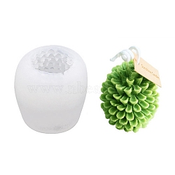 3D Pine Cone DIY Candle Silicone Molds, for Scented Candle Making, White, 6.8x7.1cm, Inner Diameter: 4x6.6cm(CAND-B002-04)