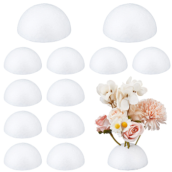 Craft Foam Half Round Cabochons, White, 73.5x37mm