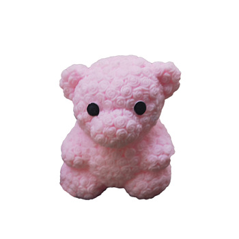 TPR Stress Toy, Funny Fidget Sensory Toy, for Stress Anxiety Relief, Bear, Pearl Pink, 57x70x80mm